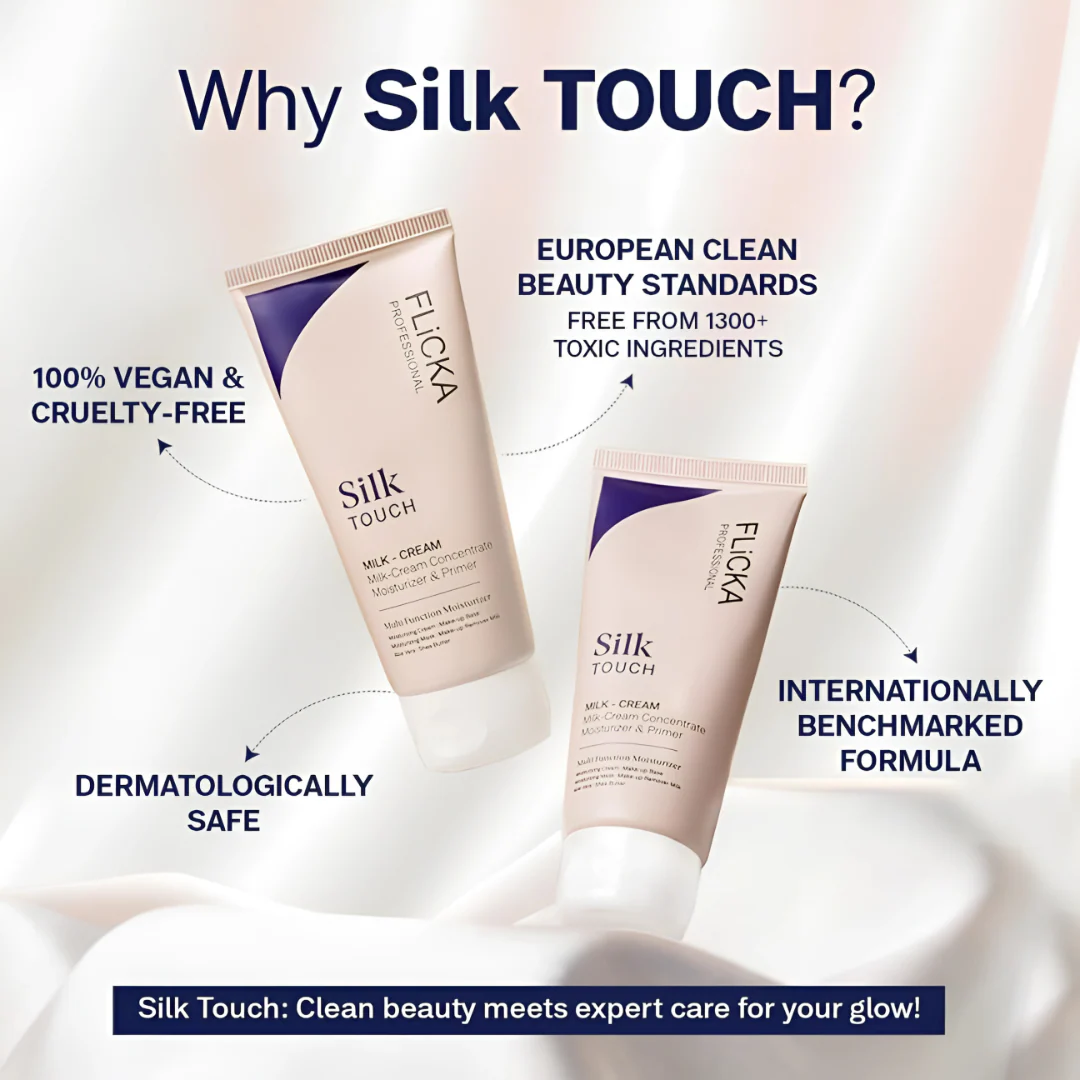 Flicka Silk Touch - 3 in 1 Moisturizer, Primer & Sunscreen for Face